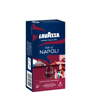 Lavazza Lavazza Tales of Napoli 10 Nespresso Original Compatible Coffee Pods Cocoa & Caramel Arabica & Robusta Intensity 12/13 Dark Roast