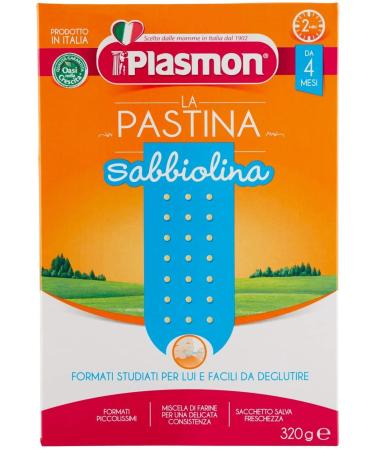 Dttra Plasmon Pastina Sabbiolina From 4 Months 12 Pieces of 320 g