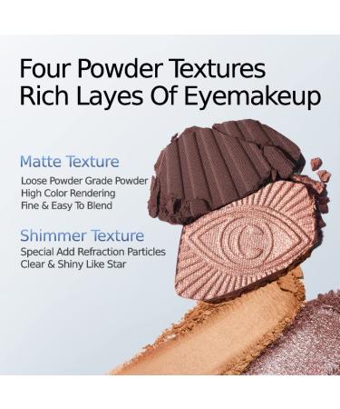 CARSLAN 4 Color Nude Eyeshadow Palette 12H Longlasting Highly Pigmented Shades with Matte, Glitter, & Shimmer Finishes - Peacock Green - Buy Online on GoSupps.com