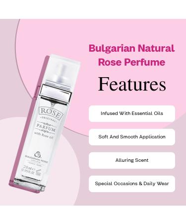 Rose Bulgarian Perfume - Natural Original Parfum - Aromatic Fragrance - Long Lasting Freshness - Paraben Free - Unisex Perfume - Perfect for Everyone - 28ml - Buy Online on GoSupps.com