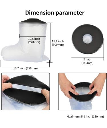 Adult Waterproof Foot Cast Cover - Shower Protector for Bandages & Plasters (Foot) - Buy Online on GoSupps.com