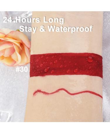 Matte Ruby Red Lip Liner and Lipstick Set | Waterproof Long Lasting Berry-Colored Lip Makeup | High Impact Color | 2pcs Matt Ink Liquid Lips Set - Buy Online on GoSupps.com