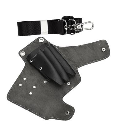 DOITOOL Hair Salon Hairdressing Scissor Tool Bag Cowhide Scissor Bag Waist Bag Tool Crossbody Bag (Black) Belt Bag Pet Pu