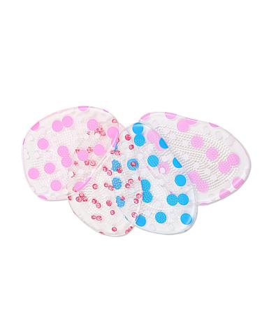 FRCOLOR 4 Pairs Gel Half Insoles Gel Shoe Inserts Gel Insoles Half Shoe Cushions Pointed Shoe Pads Insoles for Heels Metatarsal Bar for Women High Heel Front Insole High Heel Pads As Shown M