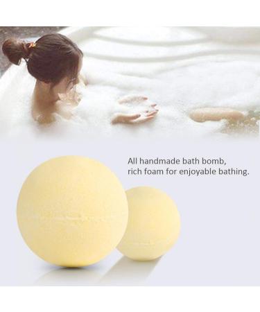 Natural Handmade Bath Bombs with Essential Oils - Aromatherapy Relaxation & Moisturizing Spa Bath Balls (Yellow) - International Shipping Available - Buy Online on GoSupps.com