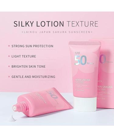 EXQST Japanese Sakura Sunscreen Cream SPF 50+ Pa+++ Skin Sunscreen Suitable for All Skin Types - Buy Online on GoSupps.com