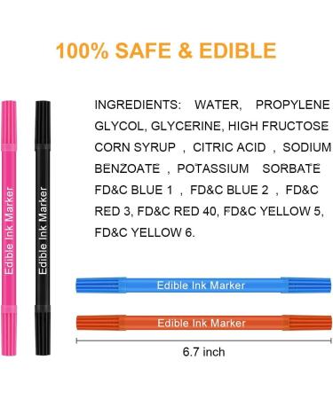 Food Coloring Markers 11pcs Double Sided Food Coloring Pens with Fine & Thick Tip Edible Gourmet Writer Food Grade Decorator Pen for Cookies Cakes Fondant Desserts Easter Eggs Writing 1 count (Pack of 11) - Buy Online on GoSupps.com