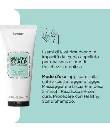 Kemon SpA Kemon Healthy Scalp Kiwi Scrub antidandruff treatment based on kiwi seeds removes impurities gives a fresh feeling 200 ml - Buy Online on GoSupps.com