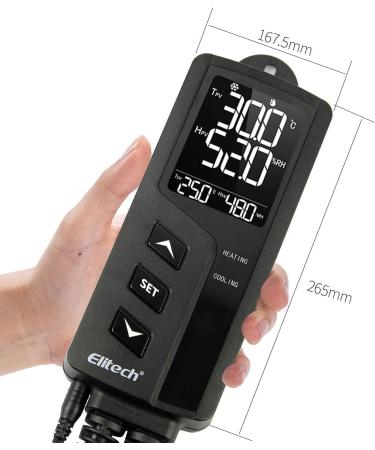 Elitech STC-1000PRO Thermostat Temperature & Moisture Controller | 220V Socket for Greenhouse Reptiles Terrarium - Buy Online on GoSupps.com