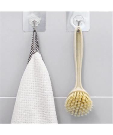 Kitchen Pot Brush Decontamination Long Handle Pot Brush Dishwashing Brush Household Pot Washing Brush Sink Stove Cleaning Brush 2pcs Easy to Store One Size Beige - Buy Online on GoSupps.com