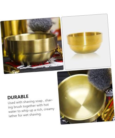 Frcolor Pigment 3ST Foam Dishwasher Razor Soap Cream Mug - Facial Cleaning Cup & Beard Shaving Tool (Golden 9x9x4.9cm) - International Shipping Available - Buy Online on GoSupps.com