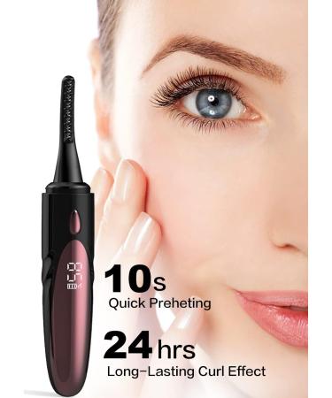 Heated Electric Eyelash Curler for Women - Fast 10s Heat up, 24-Hour Long-Lasting Curls, Type C Rechargeable - Buy Online on GoSupps.com