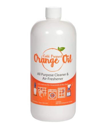 Premium Cold Pressed Orange Oil- 32 oz (D-Limonene), All Natural Cold Pressed Orange Oil 32 Fl Oz (Pack of 1)
