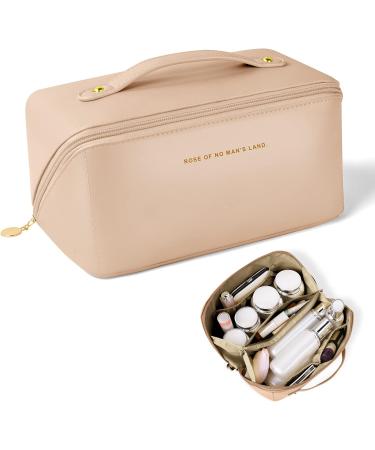 Aucuu Premium PU Cosmetic Travel Bag - Large Capacity, Waterproof, Multifunctional & Easy to Carry - Gift for Women (Pink) - Buy Online on GoSupps.com