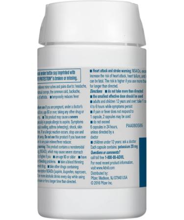 Advil Liqui-Gels Pain Reliever 200mg 80 Count - Fast Liquid Pain Relief - Buy Online on GoSupps.com