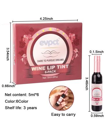 Matte Red Wine Liquid Lipstick Set - 6 Colors, Long Lasting & Waterproof | Velvet Finish Lip Makeup Gift for Girls & Women (Set05) - Buy Online on GoSupps.com