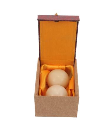 Homsfou jade balls 1 set of jade fitness handball Chinese gymnastics balls crystal massage device massage ball hand training balls hand exercise balls outside massage stone decorate boxes