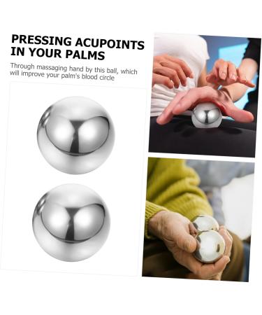 Homsfou Stainless Steel Handballs - Stress Relief & Massage Toys - Handmade Metal Sports Balls for Kids & Adults - Buy Online on GoSupps.com
