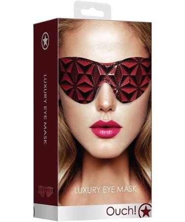 Ouch! by Shots - Luxury Vinyl Eye Mask with Elastic Straps - Burgundy - Buy Online on GoSupps.com