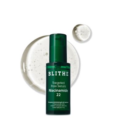 BLITHE Targeted Pore Serum with 22% Niacinamide for Oil Control, Pore Minimizer for Face, Korean Skin Care | Valentines Day Gifts For Her,1 fl oz