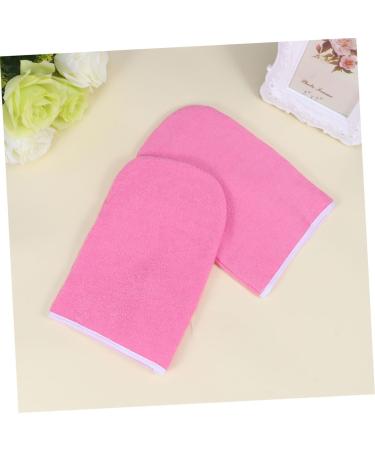 FOMIYES 2 Pairs Paraffin Wax Gloves Insulated Gloves Hand Spa Cover Hand Treatment Mitts Bath Treatment Mitt Pink Thicken Cotton Gloves - Buy Online on GoSupps.com