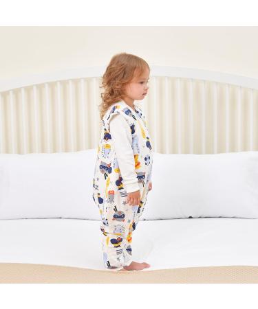 TOGOU2S Baby Sleeping Bag with Legs 2.5 TOG 100% Cotton Wearable Blanket 90cm Blue - Autumn Winter Sleeping Bag for Baby Boys and Girls 100-110cm - Buy Online on GoSupps.com