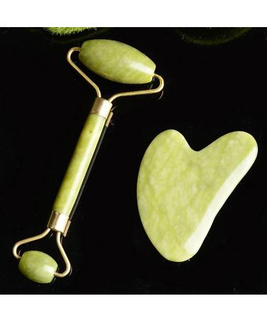 Jade Roller Gua Sha Facial Tools Set - Beauty Skin Care Face Roller Massager Muscle Relaxing Relieve Wrinkles Skin Care Tools for Face Body Eyes Neck Skin Tightening Routine(M1) - Buy Online on GoSupps.com