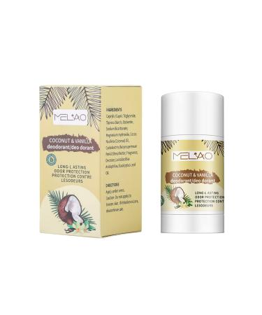 Natural Deodorant for Women and Men Aluminum Free Body Deodorant Antiperspirant Deodorant Solid Stick Cream long lasting Odor Control Eliminate Relaxing Armpit Sweat (coconut vanilla type 40g)