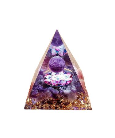 ycyingcheng Pyramid Ogan Crystal Energy Tower Nature Reiki Chakra Crushed Stone Negative Energy Remover Blessing Home Office Ornaments Healing Crystal Boost Immune System Meditation 6cm