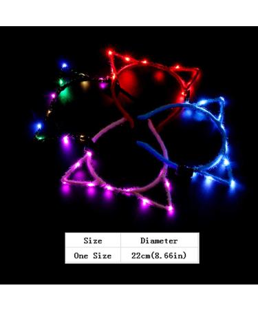 Huwaioury Flashing LED Cat Ear Headband - Party Supplies for Girls | Random Color | International Shipping Available - Buy Online on GoSupps.com