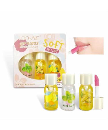 Magic Lip Oil Color Changing Lip Oil Tinted with Ginger Lipstick Long Lasting Lip Gloss Set for Hydration Soothing and Softening Zcsxk - Buy Online on GoSupps.com