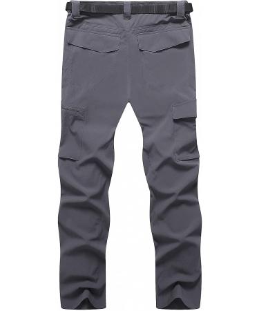 MOERDENG Men's Quick-Dry Stretch Hiking Cargo Work Pants - Dark Grey02 Large - Buy Online on GoSupps.com