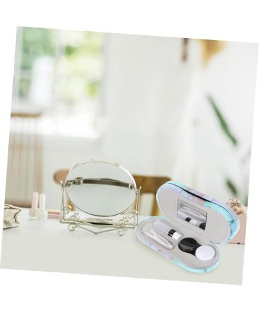 Buy Solustrie Double-Layer Glasses Case - Travel Lens Container with Mirror & Replaceable Flocked Cloth | Durable & Stylish Eyewear Storage - Buy Online on GoSupps.com