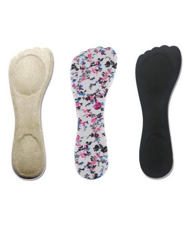 Bringsine Velvety Insole Gel Shoe Insoles for Women High Heels Provide Heel Pain Relief Comfortable Heel Inserts Plantar Fasciitis Heel Spurs 3/4 Pain Relief Insoles Shoe Pads Insole for High Heels(3pairs)
