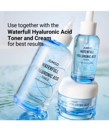 Jumiso Waterfull Hyaluronic Acid Serum 1.69 fl.oz / 50ml | Face Moisturizer Facial Hydrating Serum for All Skin Types Moisture Booster for Dry Skin | Vegan Fragrance-Free - Buy Online on GoSupps.com