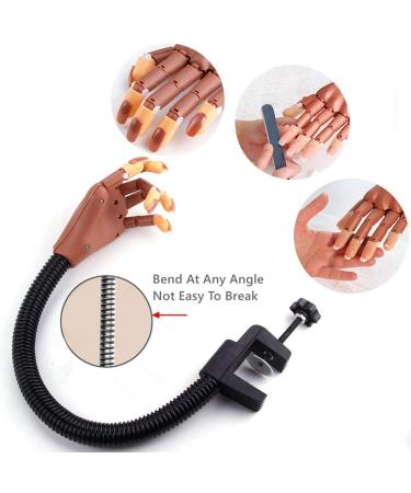 Nail Training Practice Hand with 200 PCS Nails - Flexible False Hand for Manicure - Manicure DIY Tool Set - Buy Online on GoSupps.com