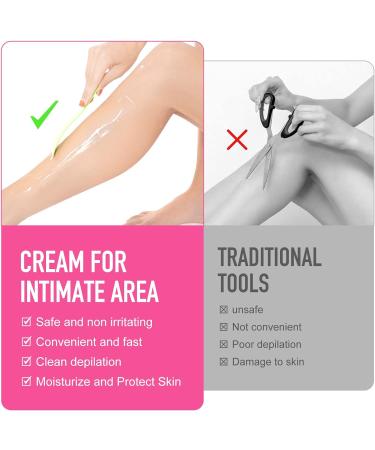 Painless Hair Removal Cream for Intimate Areas - Gentle Formula for Sensitive Skin on Pubic, Bikini, Face, and Body - Buy Online on GoSupps.com