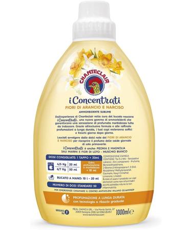 CHANTECLAIR i Concentrati Ammorbidente Sublime Fiori di Arancio e Narciso Orange Blossom and Narcissus Fabric Conditioner 1000ml Long Lasting Fragrance 50 Washes Laundry Detergent - Buy Online on GoSupps.com