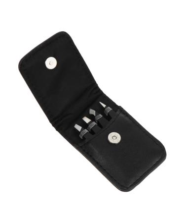 Beatifufu 1 Set Eyebrow Tweezers Facial Hair Facial Tools Scissor Shaped Precision Makeup Hair Removal Tweezers Scissor Tweezers Makeup Gadgets Mini Plucker Tool Stainless Steel 8.5x5.3cm Black