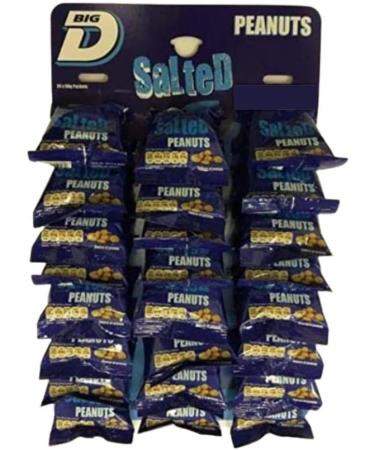 Big D Salted Peanuts - 24 x 50g Bags for Snacking on the Go - Buy Online on GoSupps.com