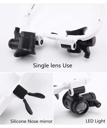 Headheld Magnifying Glass with Light 2 Group Replaceable Lens 8X 23X Hd Identification Engraving Tool Watch Repair Binocular Glasses Hands Free Magnifier - Buy Online on GoSupps.com