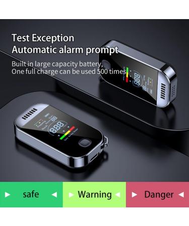 hoaker Digital Alcohol Tester Professional Breathalyzer with LCD Display USB Rechargeable Electronic Alcohol Tester Keychain - Buy Online on GoSupps.com