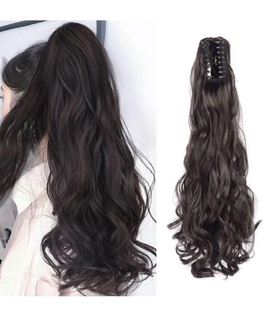 Ponytail Extension Claw Clip Ponytail Extension Curly Ponytail Extension Hair Extensions Ponytail Long Wavy Hair Extensions Curly Wave Claw Clip Ponytail Hairpiece Natural Black - Buy Online on GoSupps.com