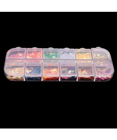 FANGO 3D Shape New Nail Clear Nail Pearl Diy Nail Art Decorations Rhinestone Manicure Tools 3# Colorful Vest Sequins - Buy Online on GoSupps.com