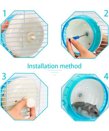 Silent Hamster Wheel Small Animal Activity Toy Pets Running Sports Exercise Wheel for Small Animal Hamster 12cm in Diameter - Buy Online on GoSupps.com