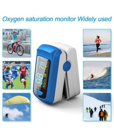 Finger Pulse Oximeter UK NHS Blood Oxygen Monitor Finger Pulse Saturation Oximeters Fingertip Portable Oximetry for Athletes Adults Kids with Lanyard - Buy Online on GoSupps.com