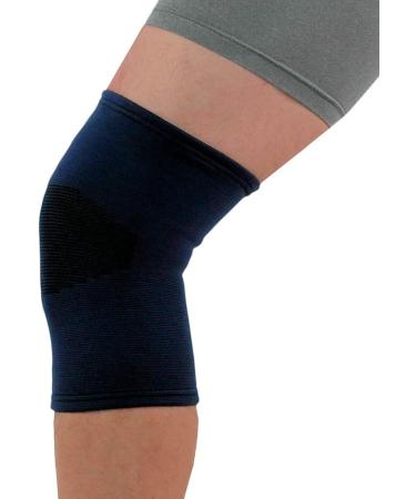 Medical Grade XXL Navy Elastic Compression Knee Support Sleeve - 46-50cm - Buy Online on GoSupps.com
