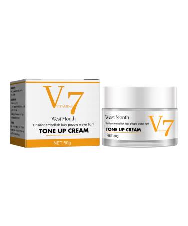 JOYVOIDX Brightening Moisturizer for a Radiant Glow V7 Tone Up Cream with Vitamin C & Hyaluronic Acid Lightweight Non-Greasy Formula for Daily Hydration and Even Skin Tone 50g