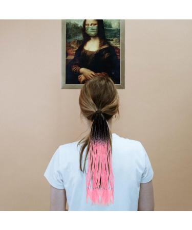 Lurrose Womens Wigs Crochet Hair Braids Goddess Faux Crochet Hair Synthetic Braiding Hair Extensions Hair Prelooped Crochet Braids for Black Women Black Spring Decor Black Pink - Buy Online on GoSupps.com