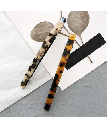 Luckycivia 2 Pack Handmade Celluloid Onyx Hair Barrette - Elegant 4 Inch Automatic Hair Clip for Women/Girls - Buy Online on GoSupps.com